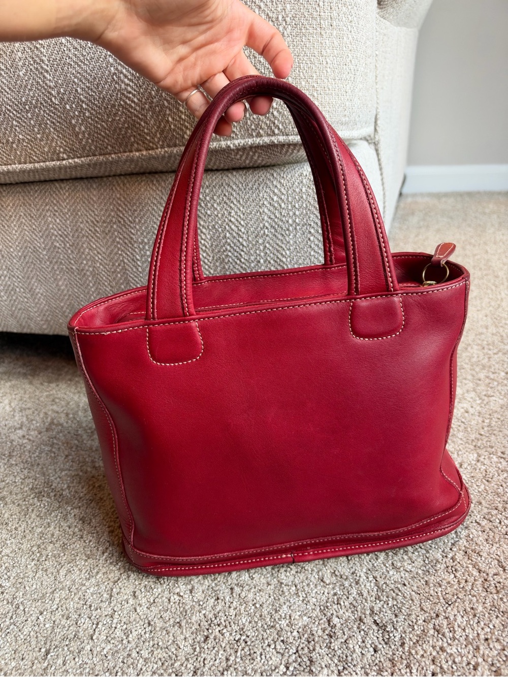 Vintage Coach Red Leather Tote Bag No. A0D-9305 ❤️